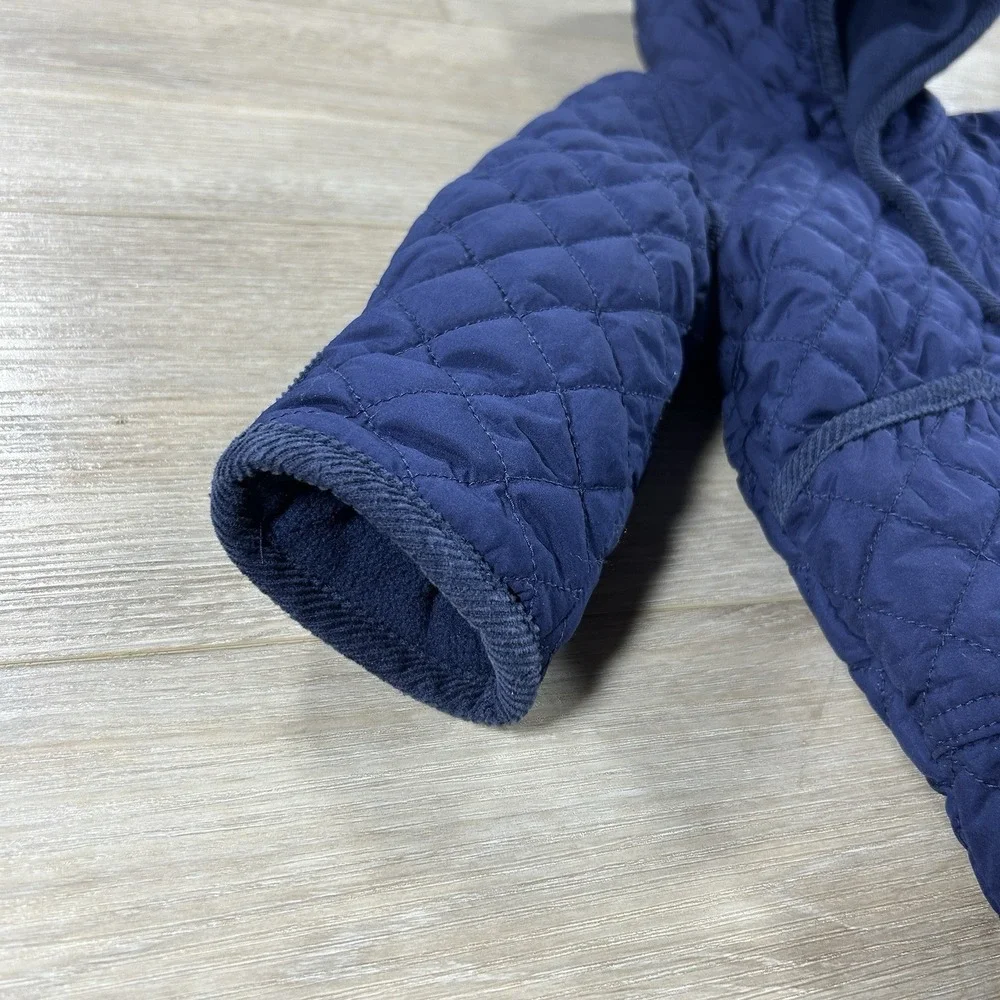 Ralph Lauren 6M‎ Navy Blue Quilted Baby Bunting Snow Suit Winter Baby Designer